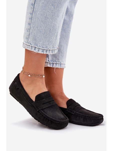 Women's Suede Loafers Big Star RR274948 Black