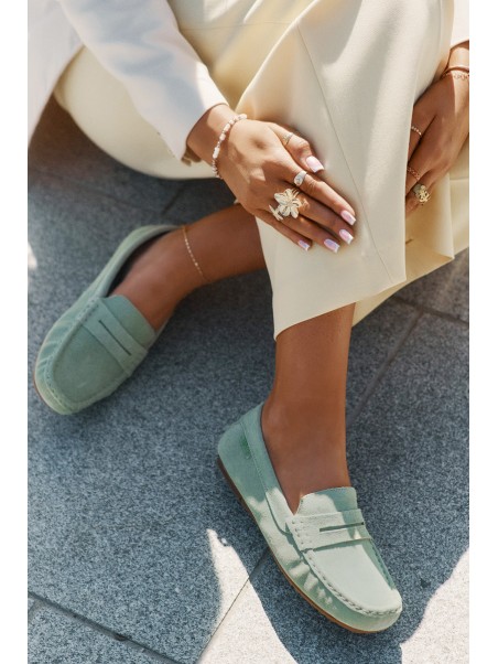 Ladies Suede Moccasins Big Star RR274945 Green