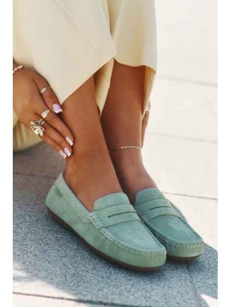 Ladies Suede Moccasins Big Star RR274945 Green