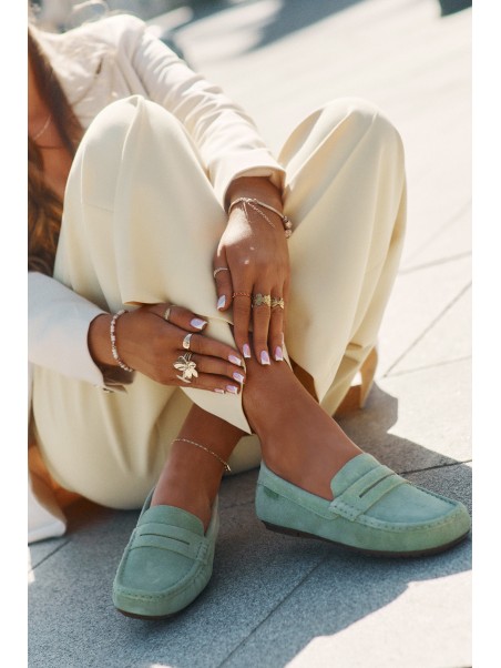 Ladies Suede Moccasins Big Star RR274945 Green