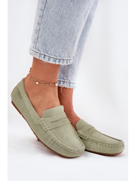Ladies Suede Moccasins Big Star RR274945 Green