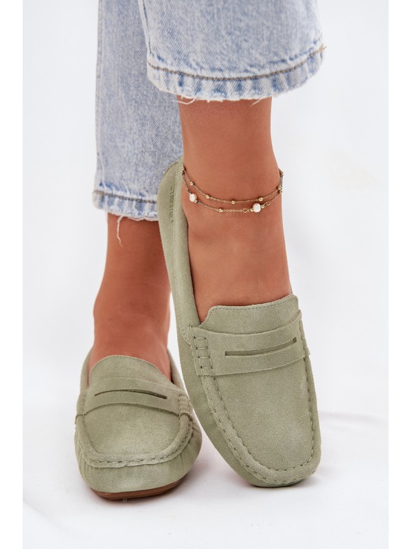 Ladies Suede Moccasins Big Star RR274945 Green