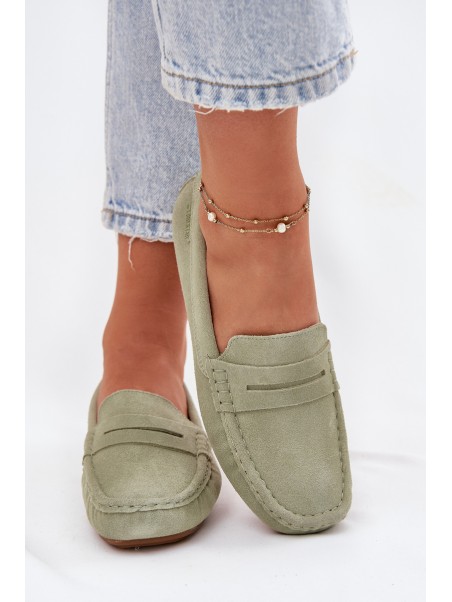 Ladies Suede Moccasins Big Star RR274945 Green