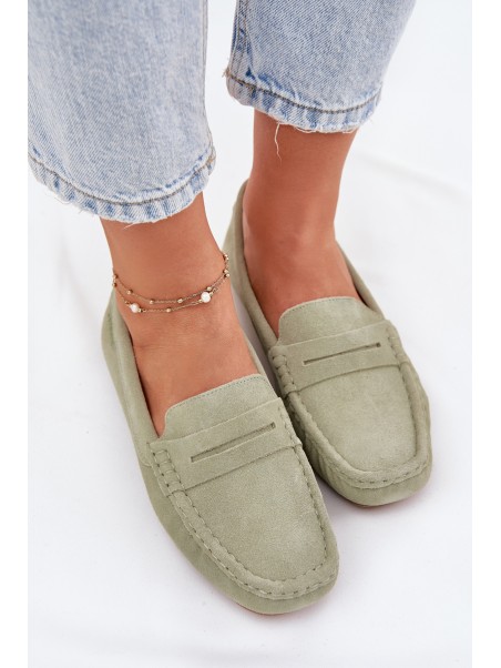 Ladies Suede Moccasins Big Star RR274945 Green
