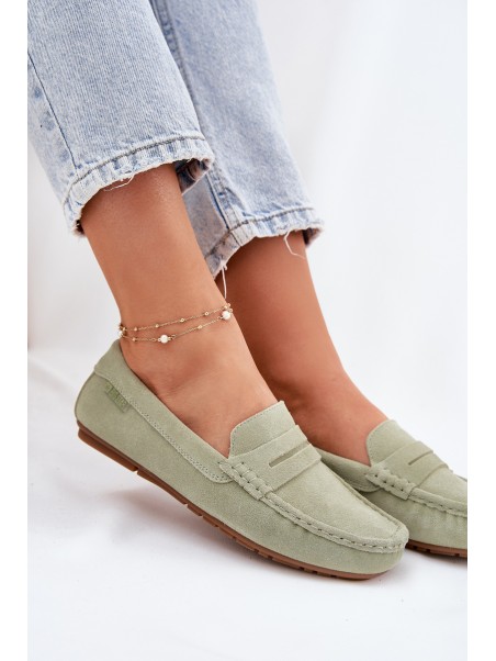Ladies Suede Moccasins Big Star RR274945 Green