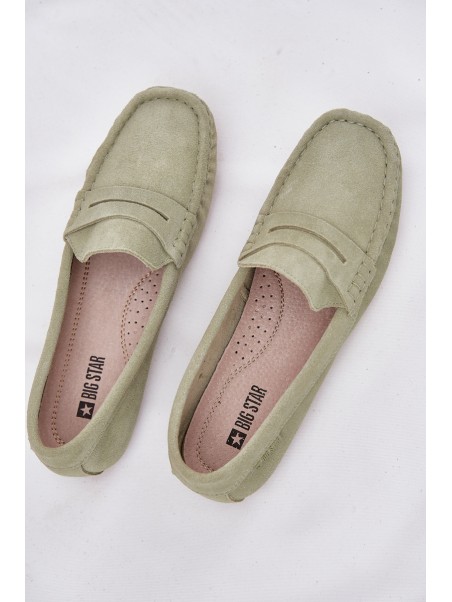 Ladies Suede Moccasins Big Star RR274945 Green