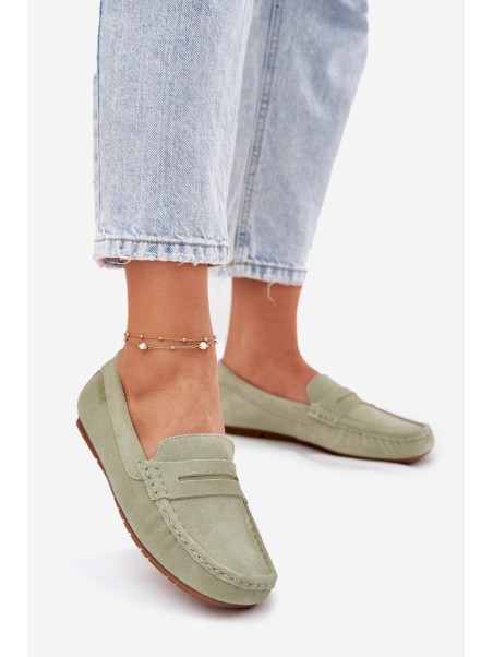 Ladies Suede Moccasins Big Star RR274945 Green