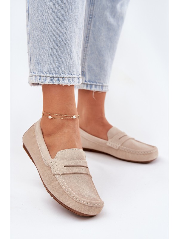 Suede Women's Loafers Big Star RR274947 Beige