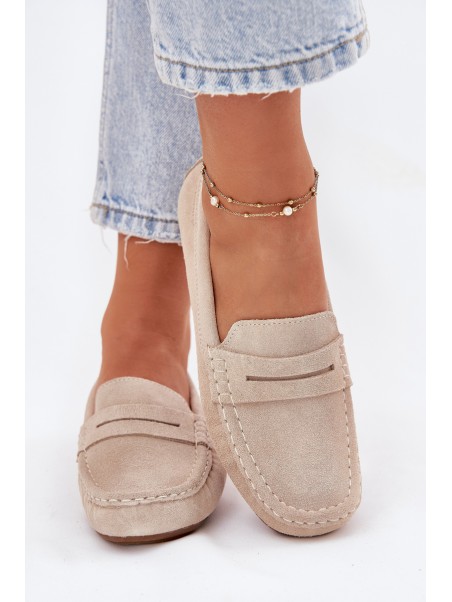 Suede Women's Loafers Big Star RR274947 Beige