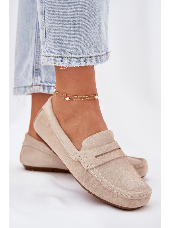 Suede Women's Loafers Big Star RR274947 Beige