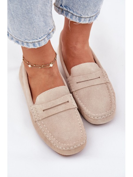 Suede Women's Loafers Big Star RR274947 Beige