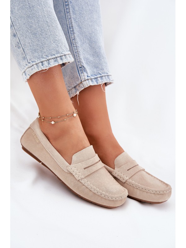 Suede Women's Loafers Big Star RR274947 Beige