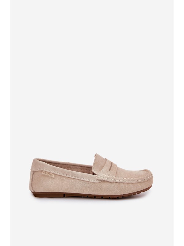 Suede Women's Loafers Big Star RR274947 Beige