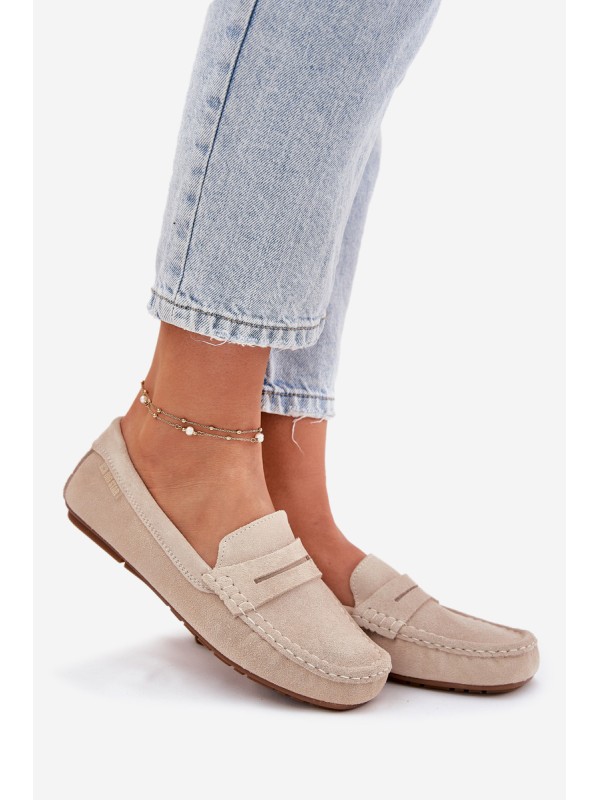 Suede Women's Loafers Big Star RR274947 Beige