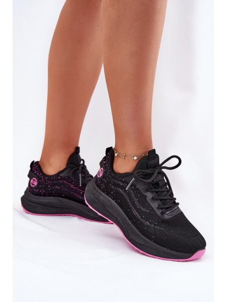 Sneakers Sports Shoes Women On Platform Big Star RR274523 HI-POLY SYSTEM Black