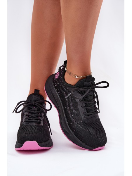 Sneakers Sports Shoes Women On Platform Big Star RR274523 HI-POLY SYSTEM Black
