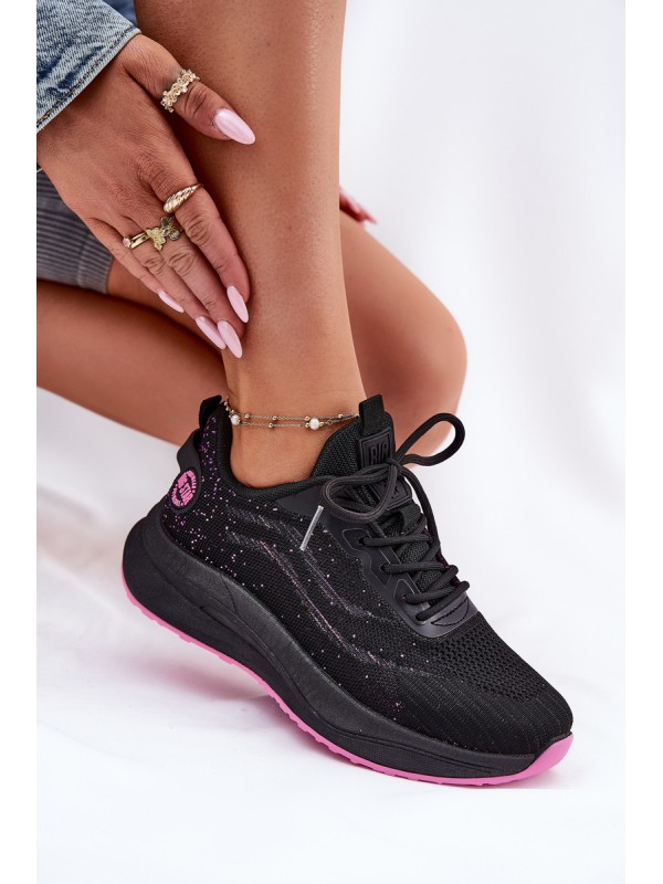 Sneakers Sports Shoes Women On Platform Big Star RR274523 HI-POLY SYSTEM Black