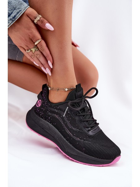 Sneakers Sports Shoes Women On Platform Big Star RR274523 HI-POLY SYSTEM Black