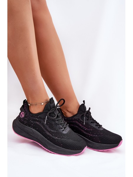 Sneakers Sports Shoes Women On Platform Big Star RR274523 HI-POLY SYSTEM Black