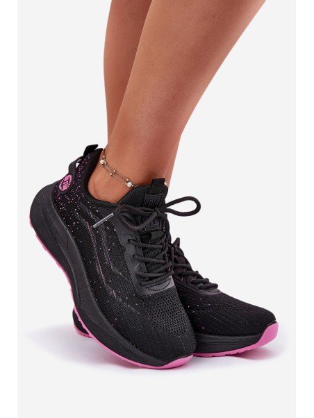 Sneakers Sports Shoes Women On Platform Big Star RR274523 HI-POLY SYSTEM Black