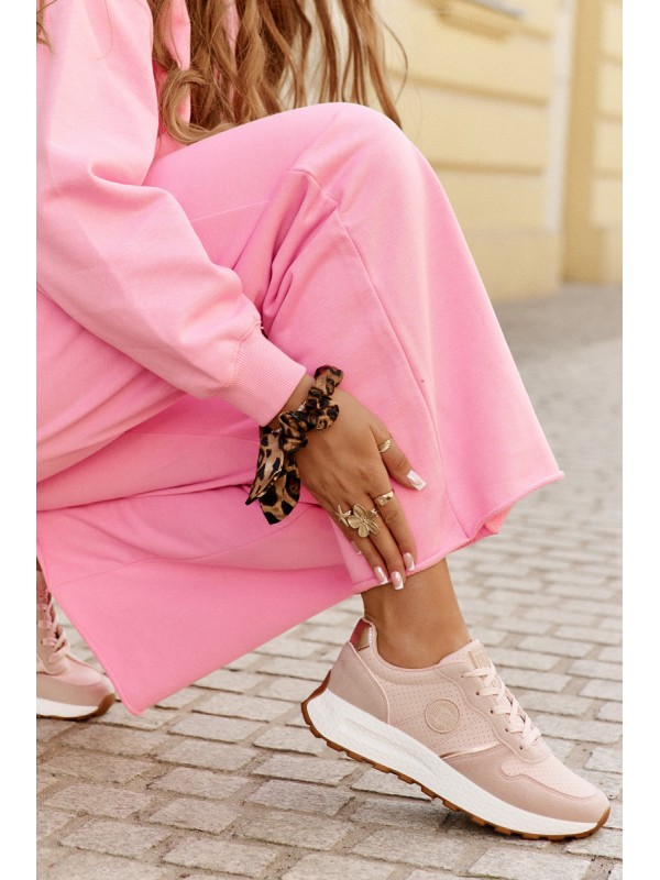 Women's Platform Sneakers Big Star RR274489 Hi-Poly System Pink