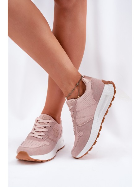 Women's Platform Sneakers Big Star RR274489 Hi-Poly System Pink