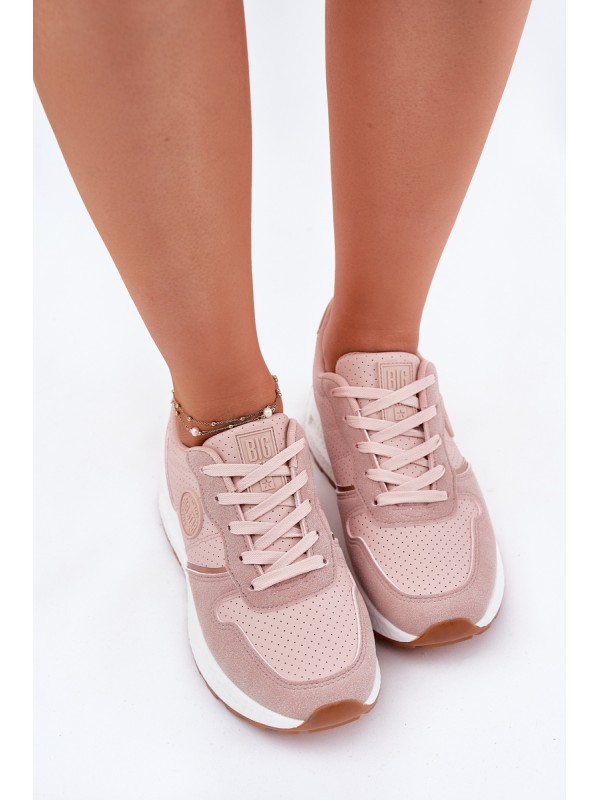 Women's Platform Sneakers Big Star RR274489 Hi-Poly System Pink