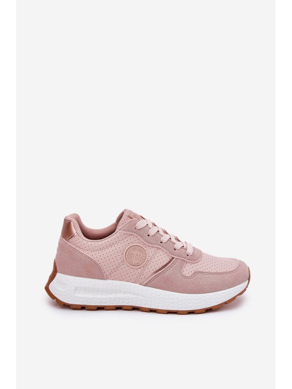 Women's Platform Sneakers Big Star RR274489 Hi-Poly System Pink