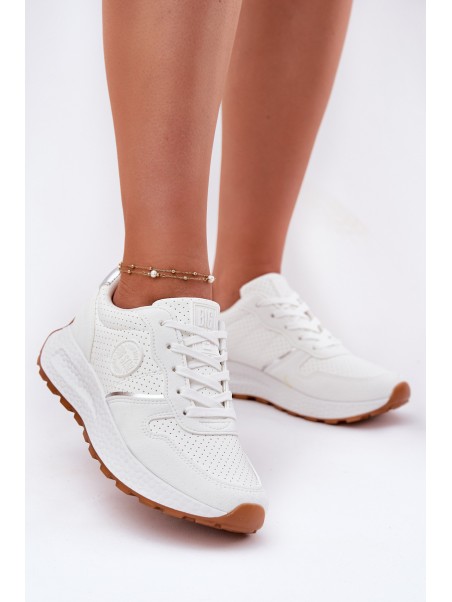 Womens Platform Sneakers Big Star RR274487 Hi-Poly System White