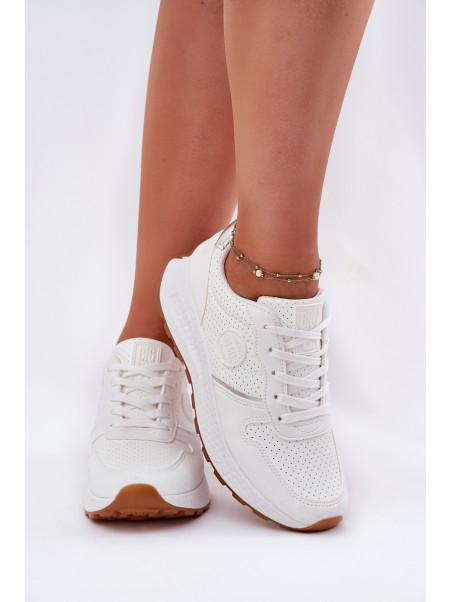 Womens Platform Sneakers Big Star RR274487 Hi-Poly System White