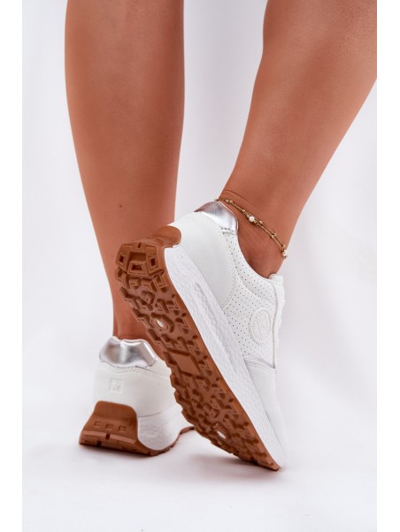 Womens Platform Sneakers Big Star RR274487 Hi-Poly System White