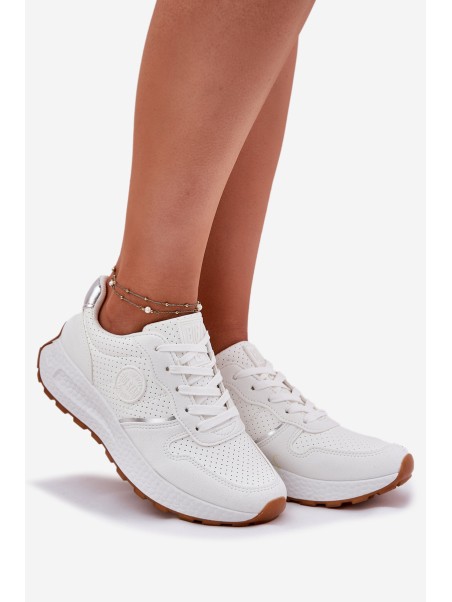Womens Platform Sneakers Big Star RR274487 Hi-Poly System White
