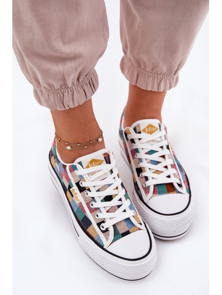 Patterned Women's Sneakers On Platform Lee Cooper LCW-25-31-3441L Multicolor