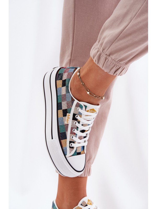 Patterned Women's Sneakers On Platform Lee Cooper LCW-25-31-3441L Multicolor