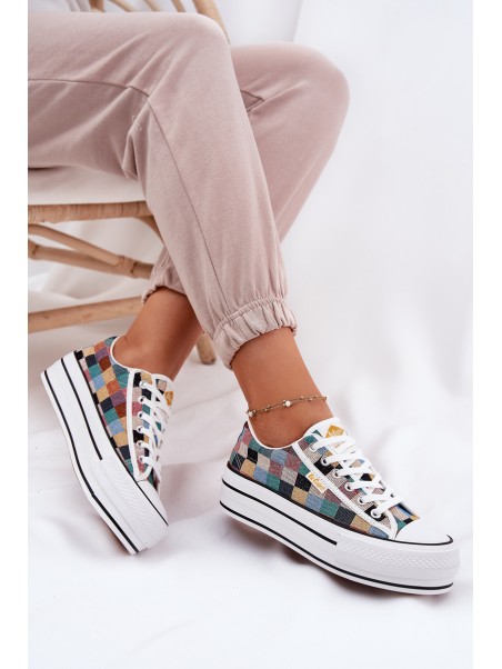 Patterned Women's Sneakers On Platform Lee Cooper LCW-25-31-3441L Multicolor