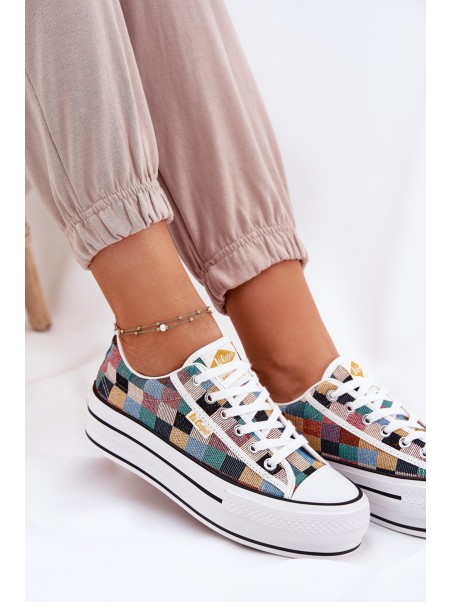 Patterned Women's Sneakers On Platform Lee Cooper LCW-25-31-3441L Multicolor