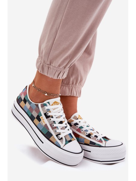 Patterned Women's Sneakers On Platform Lee Cooper LCW-25-31-3441L Multicolor