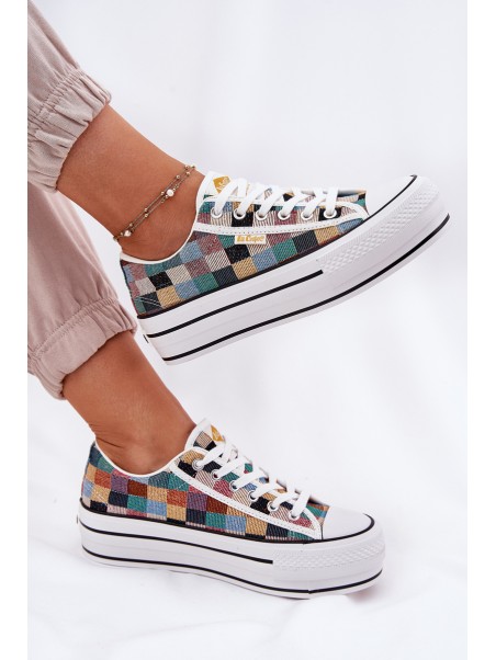 Patterned Women's Sneakers On Platform Lee Cooper LCW-25-31-3441L Multicolor