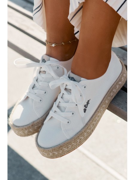Women's Sneakers With Weaving Lee Cooper LCW-25-44-3217 White
