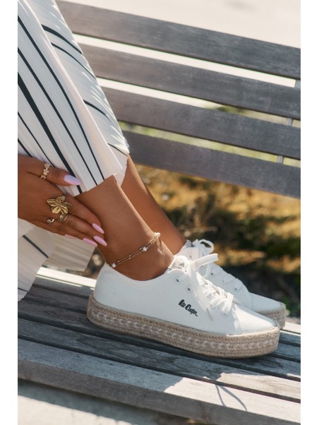 Women's Sneakers With Weaving Lee Cooper LCW-25-44-3217 White