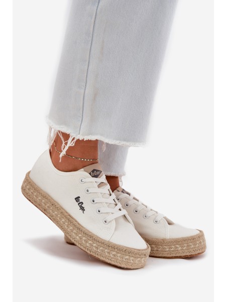 Women's Sneakers With Weaving Lee Cooper LCW-25-44-3217 White