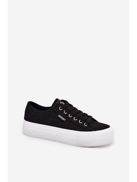 Moteriški sportbačiai su nėriniais Lee Cooper LCW-25-31-3439L juodi