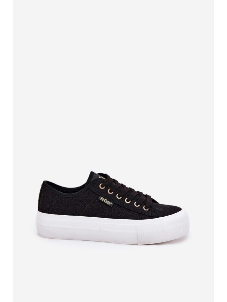 Moteriški sportbačiai su nėriniais Lee Cooper LCW-25-31-3439L juodi