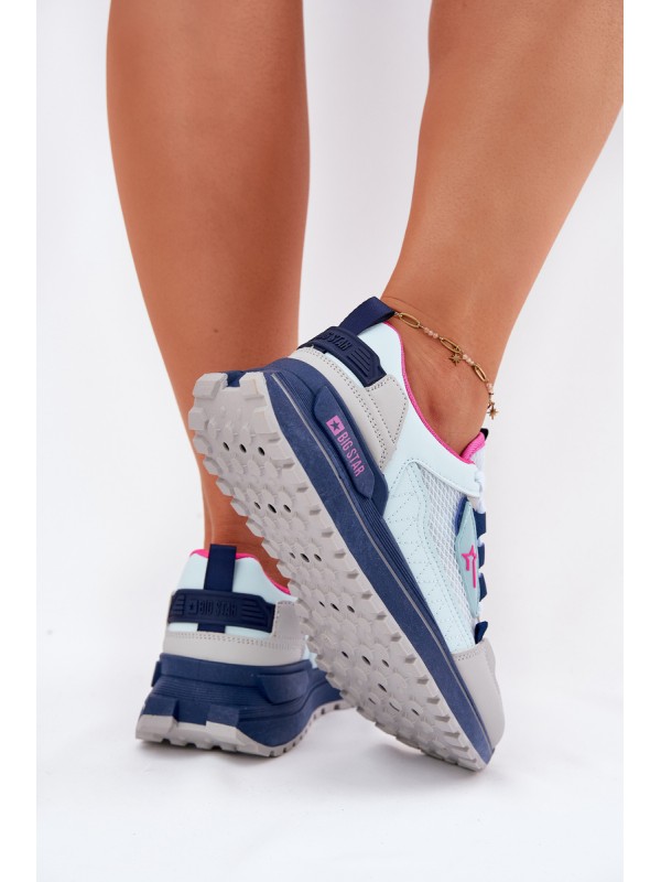 Ladies Sports Shoes On Platform Big Star RR274A225 HI-POLY SYSTEM Blue