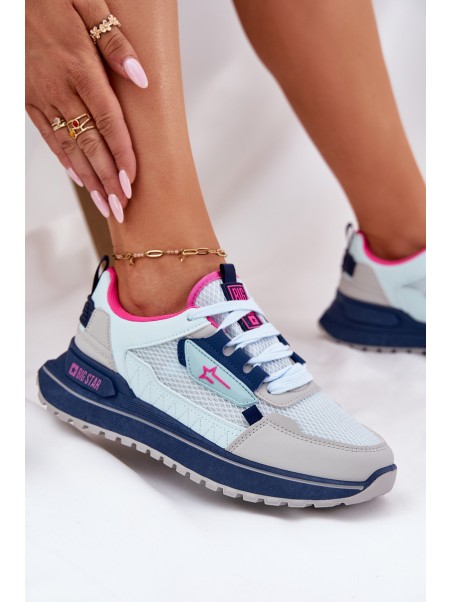 Ladies Sports Shoes On Platform Big Star RR274A225 HI-POLY SYSTEM Blue