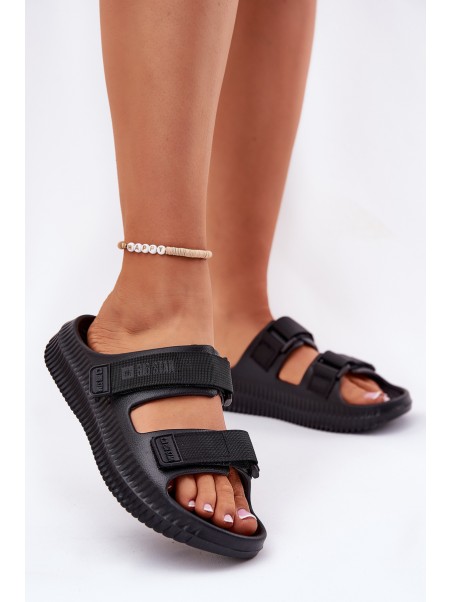 Women Foam Slippers With Velcro Big Star RR274A527 Black
