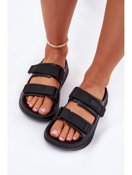 Women Foam Slippers With Velcro Big Star RR274A527 Black