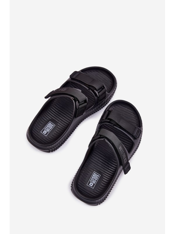 Women Foam Slippers With Velcro Big Star RR274A527 Black