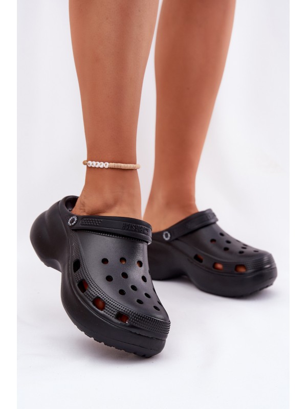 Foam Women's Slippers On A Massive Sole Big Star RR274A118 Black