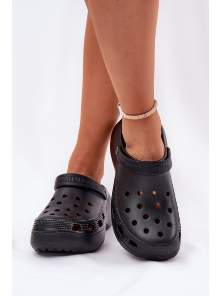 Foam Women's Slippers On A Massive Sole Big Star RR274A118 Black